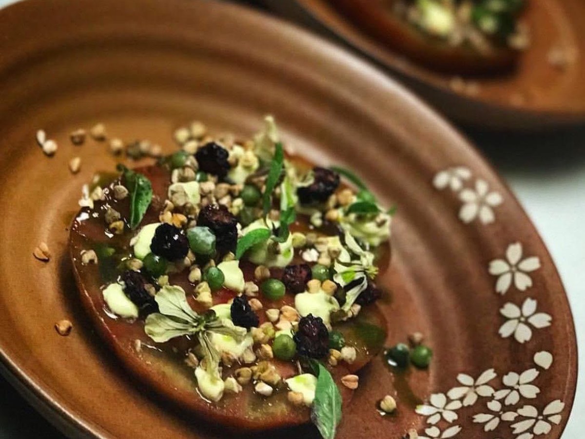 Colorful plated dish